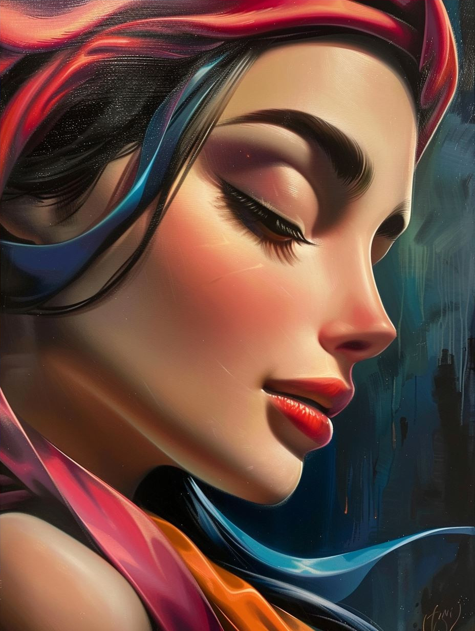 Neon Visions: Digital Beauty Portraits - Image 4