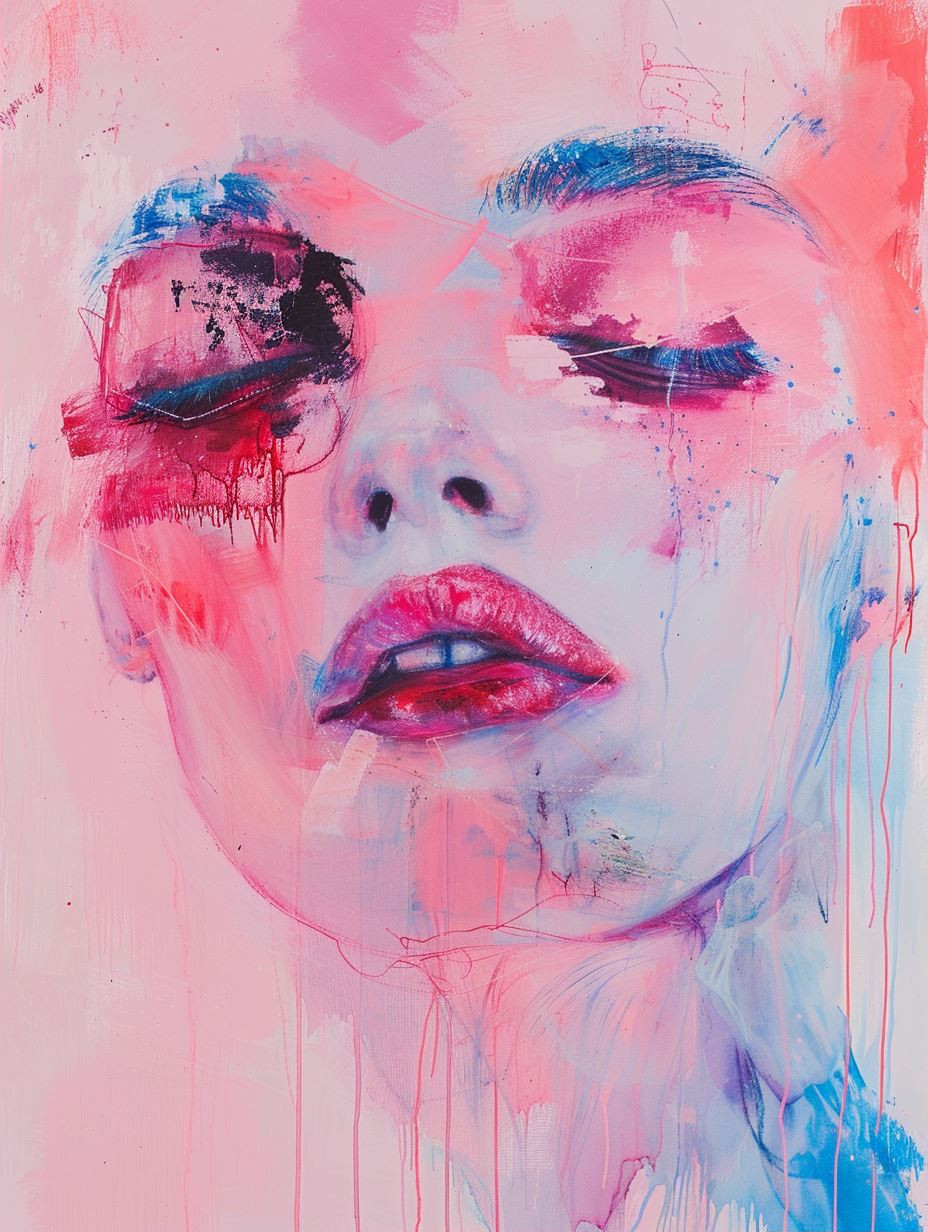 Neon Pastel Abstract Portraiture - Image 2