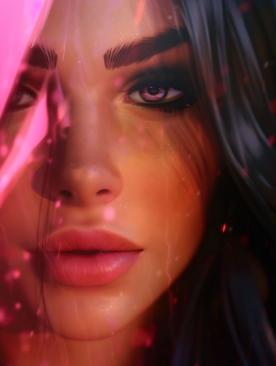 Neon Dreams: AI Digital Portraits - Image 1