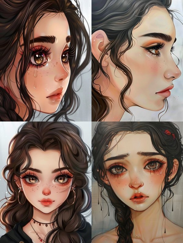 Melancholy Muse: Digital Portrait Study