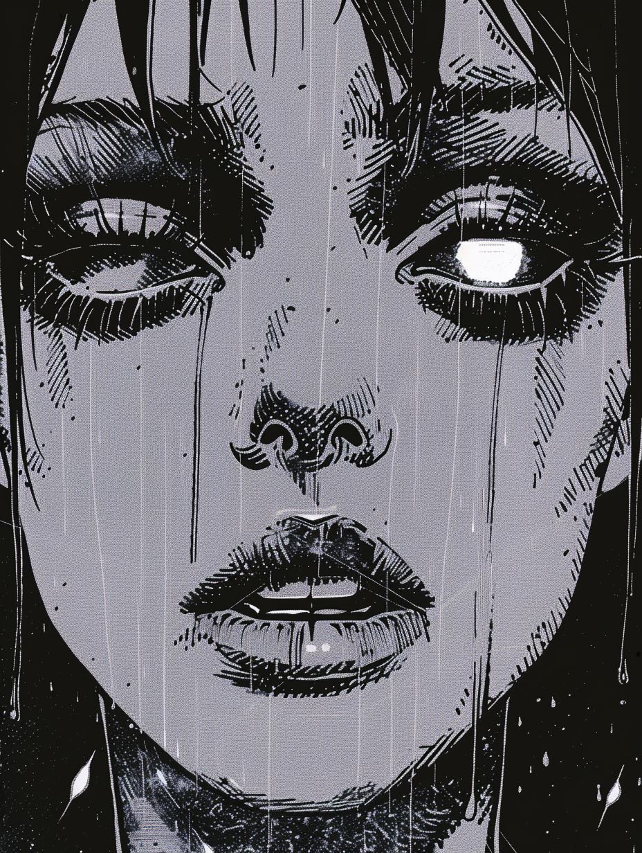 Gritty Noir Ink Portrait - Image 3