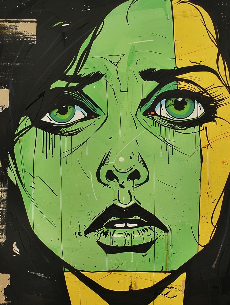 Fragmented Neon Portrait Studies - Image 3