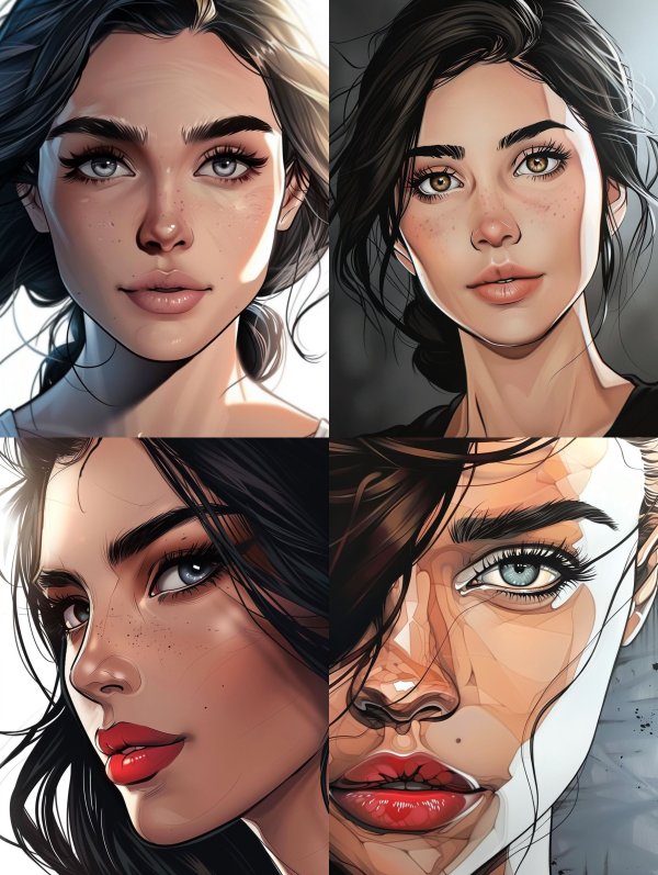 Digital Portraits of a Freckled Muse