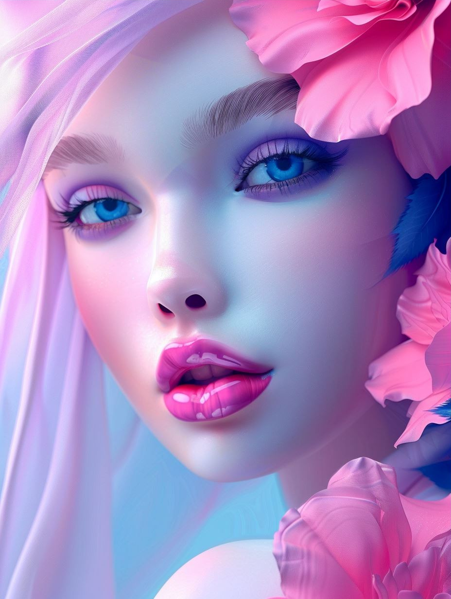 Ethereal Pink Floral Beauty Portraits - Image 3