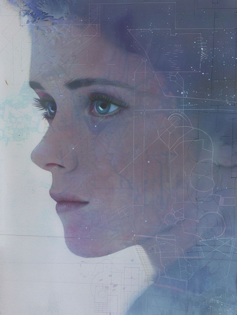 Ethereal Digital Dreamscape Portrait - Image 3