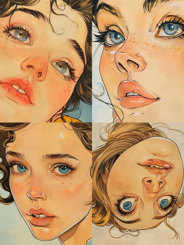 Azure Gaze: A Study in Expression