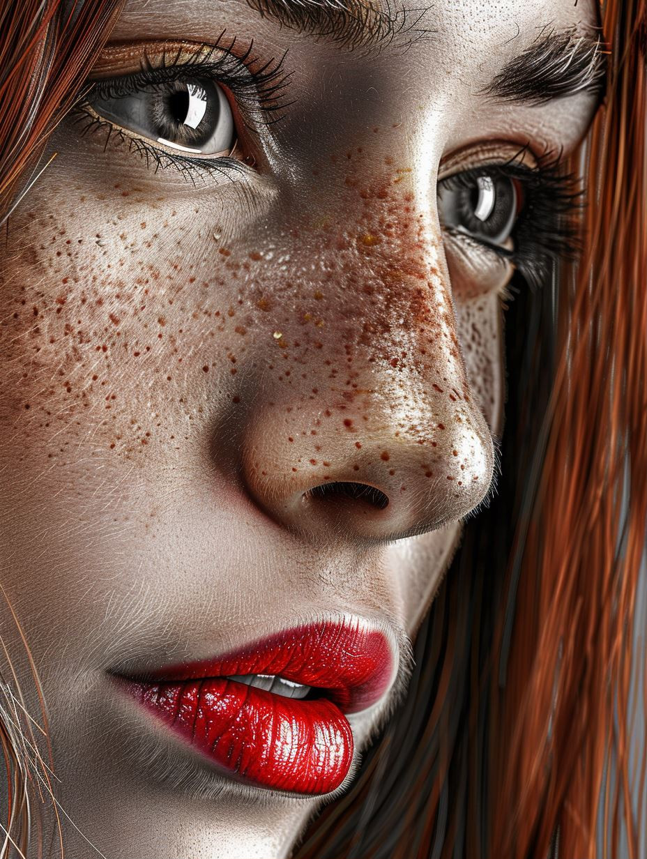 Crimson Lips and Ethereal Gazes - Image 1