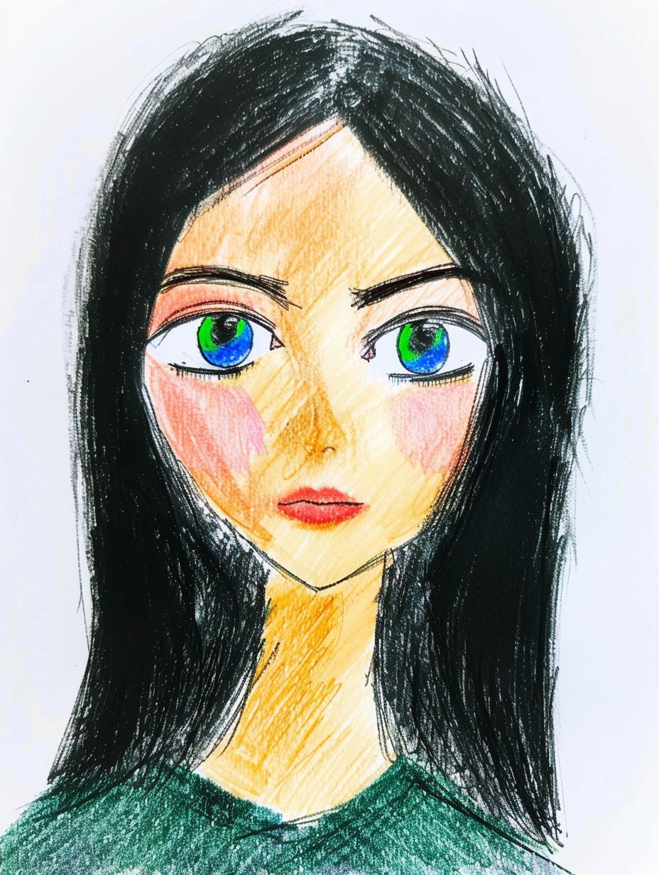 Prismatic Scribble Portrait Study - Image 2