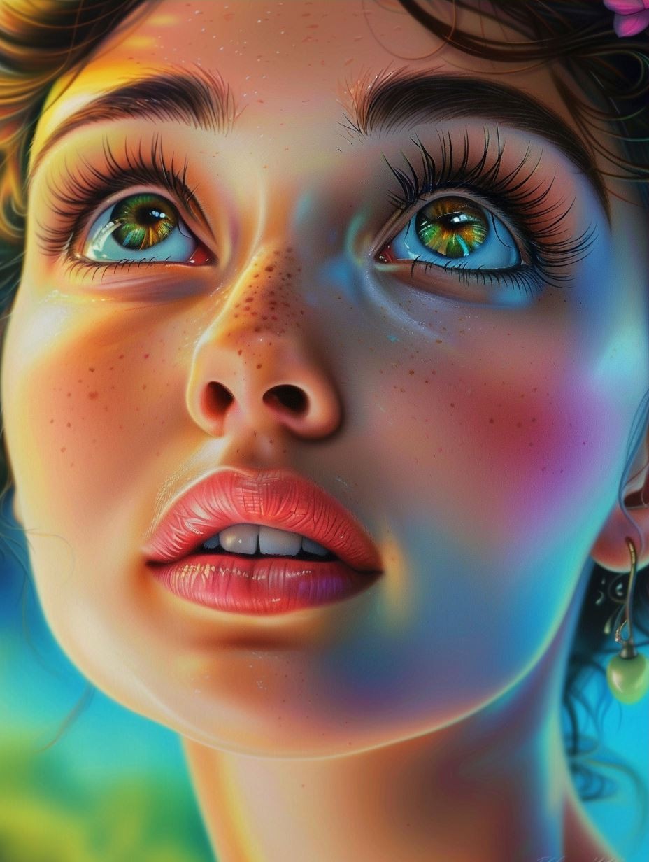 Prismatic Neon Portrait Glow - Image 3