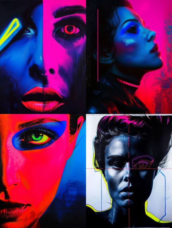 Neon Visions: Cyberpunk Portrait Series