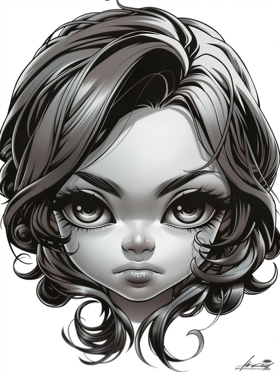 Haunting Gaze: Stylized Portrait Collection - Image 2