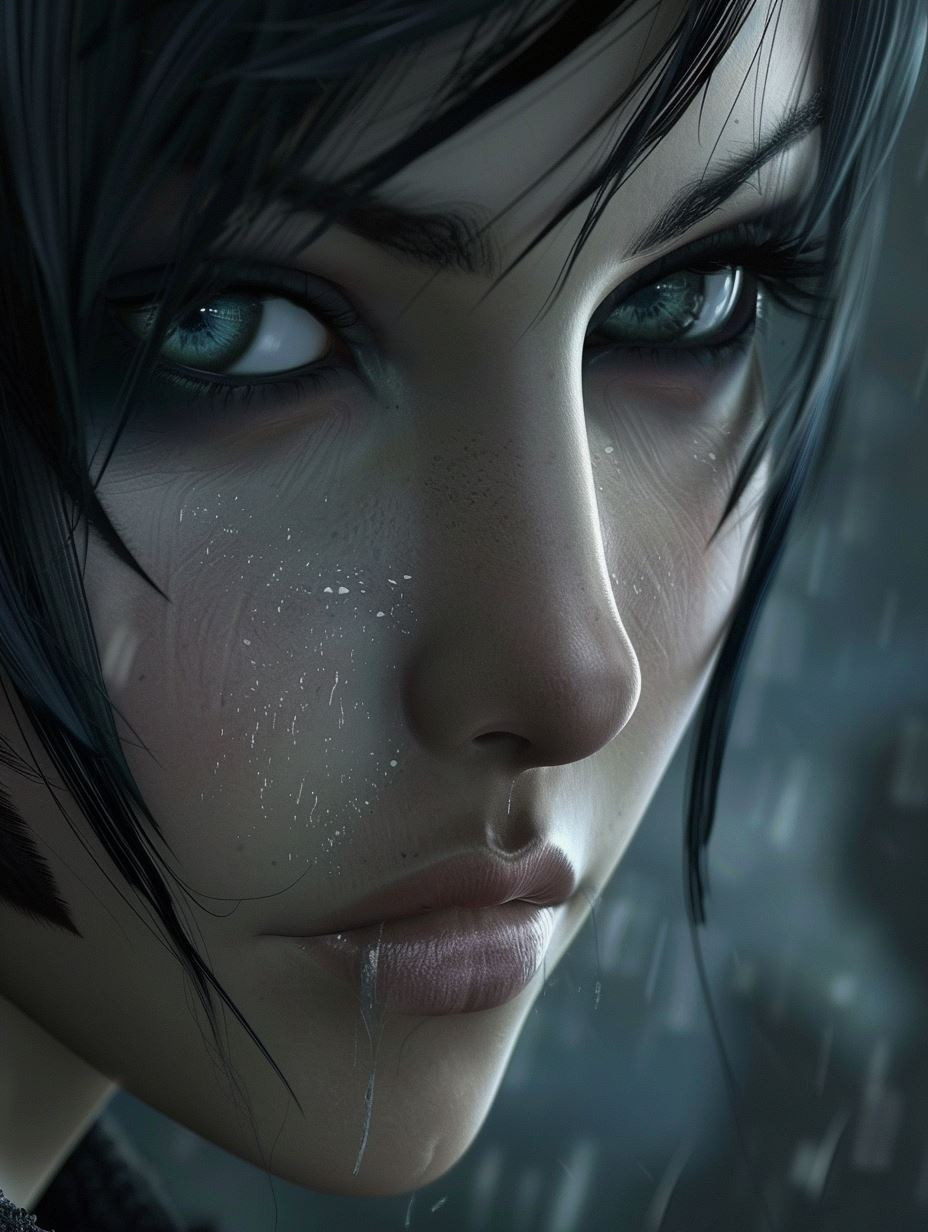 Dark Cinematic Warrior Portrait - Image 3