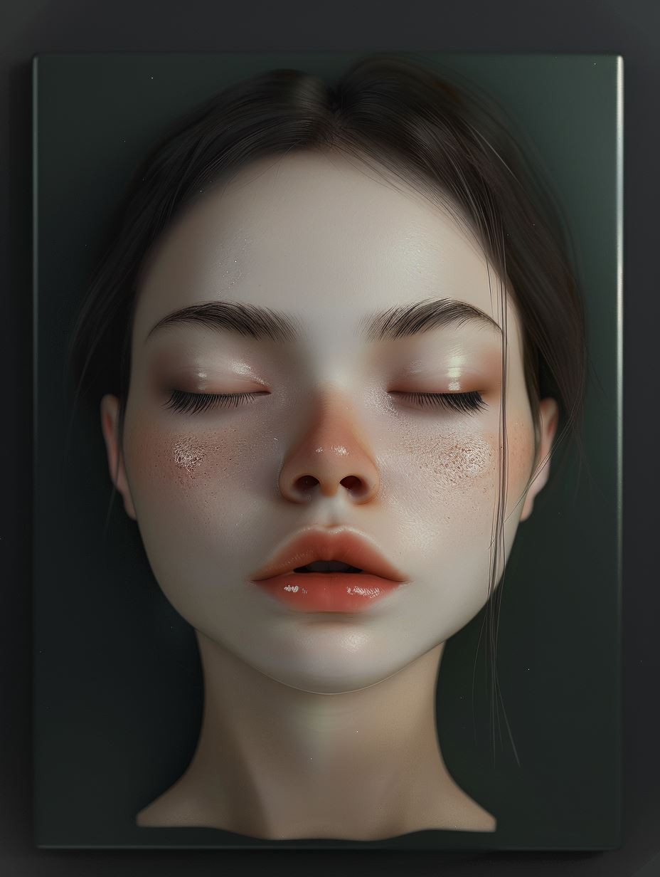 Ethereal Dewy Portrait Study - Image 1