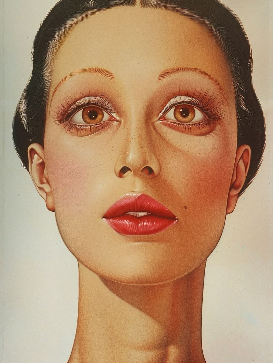 Vintage Mid-Century Beauty Illustration - Image 2