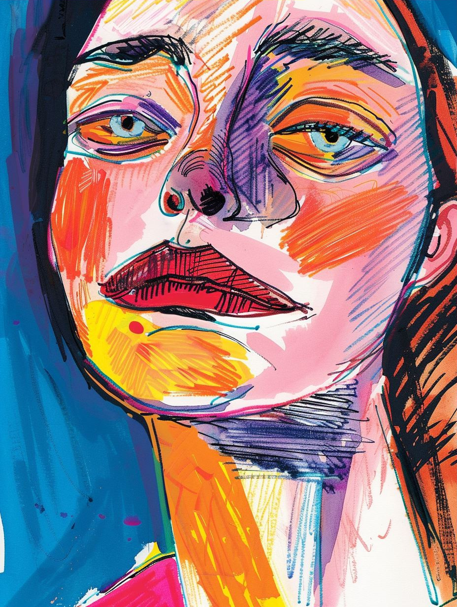 Neon Sketch Portrait - Image 3