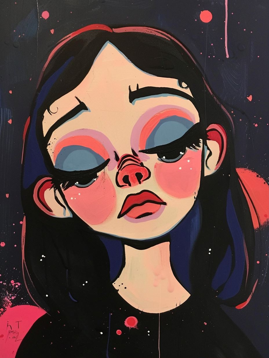 Melancholic Modern Art Portraits - Image 1