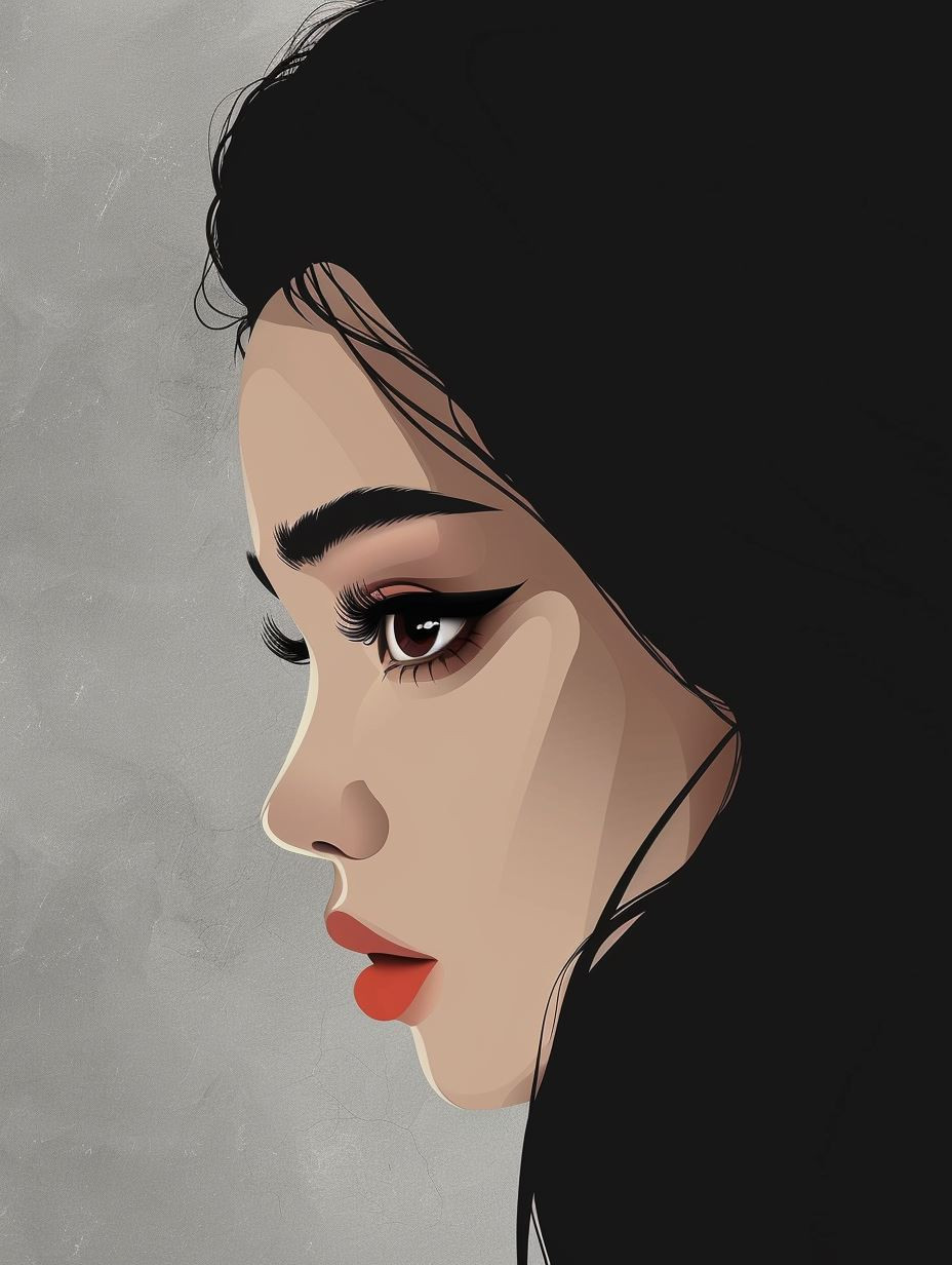Velvet Noir Portrait - Image 1