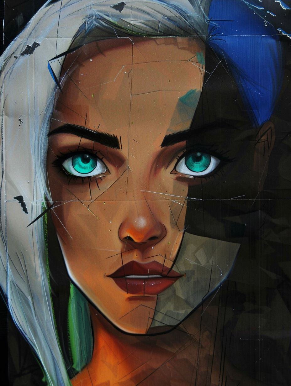 Cybernetic Gaze in Neon Shadow - Image 3
