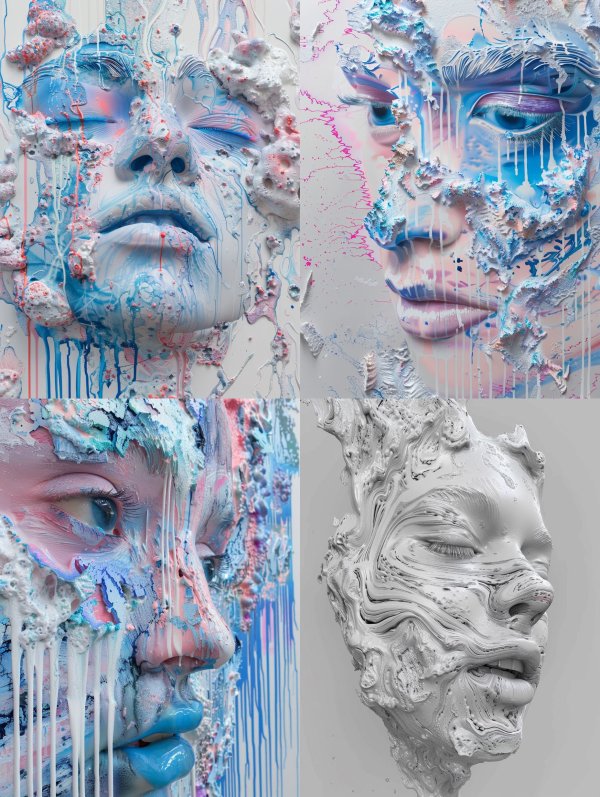 Melting Ethereal Porcelain Portraits