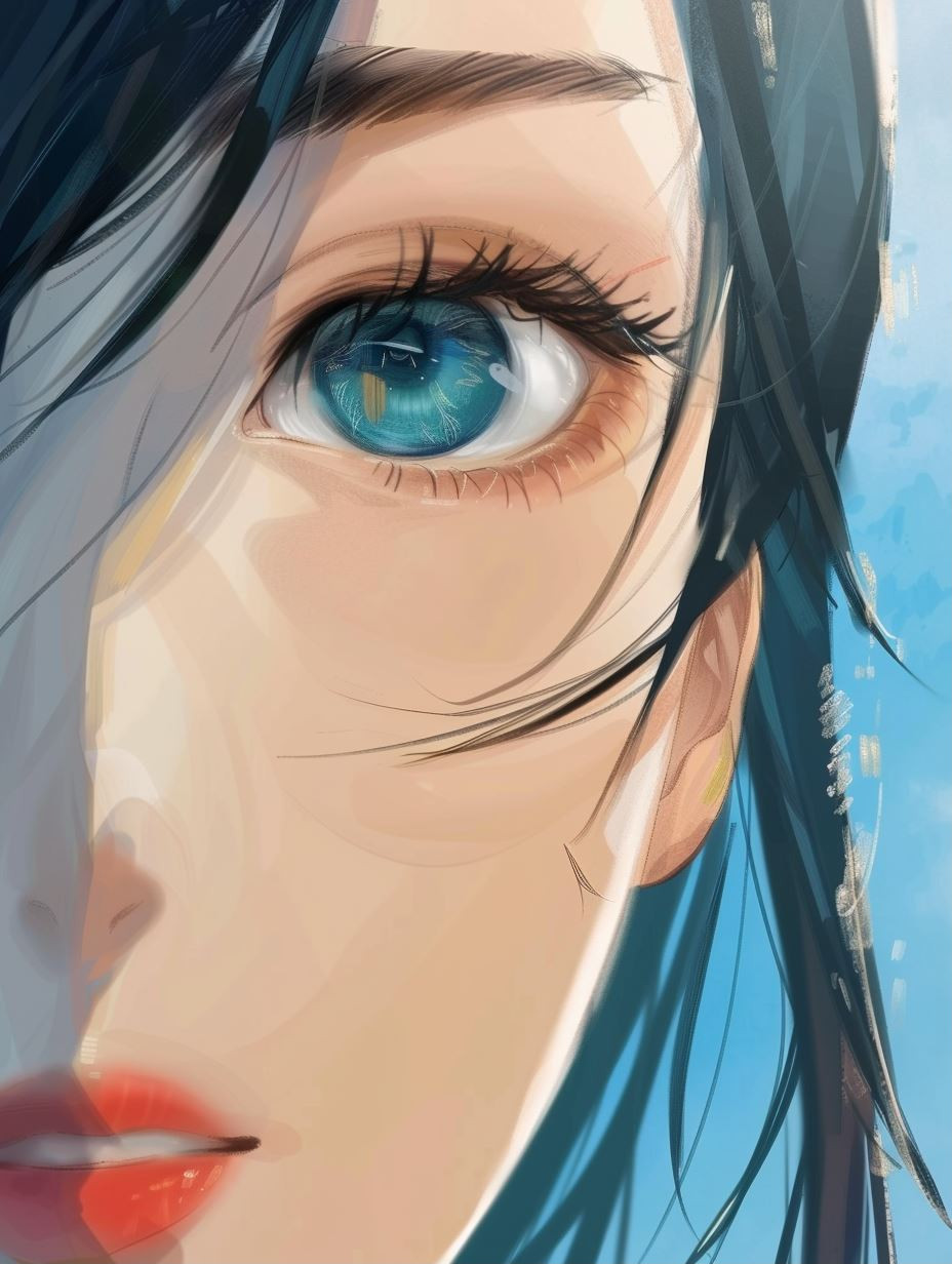 Ethereal Gazes: A Study in Anime Art - Image 1