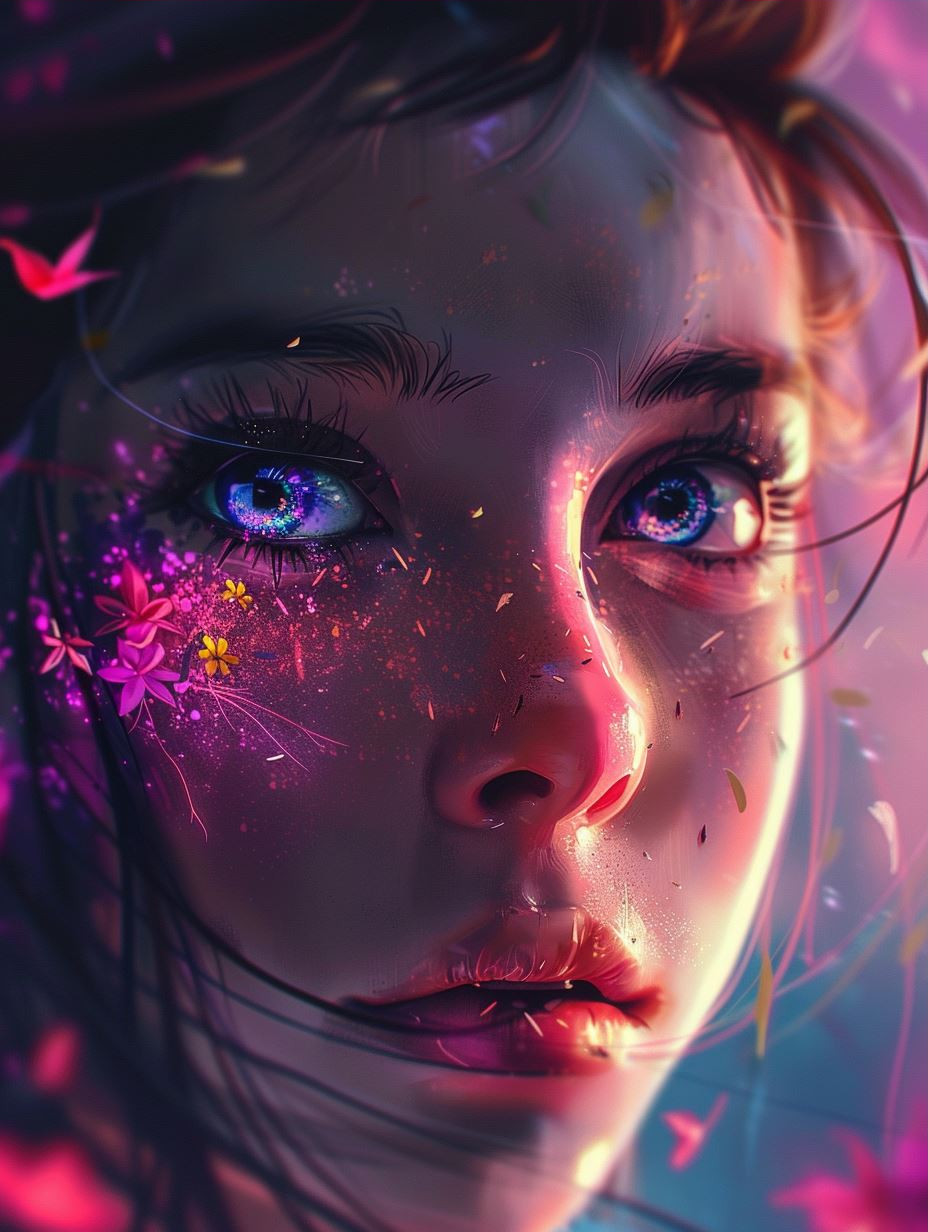 Ethereal Neon Dream Portraits - Image 3