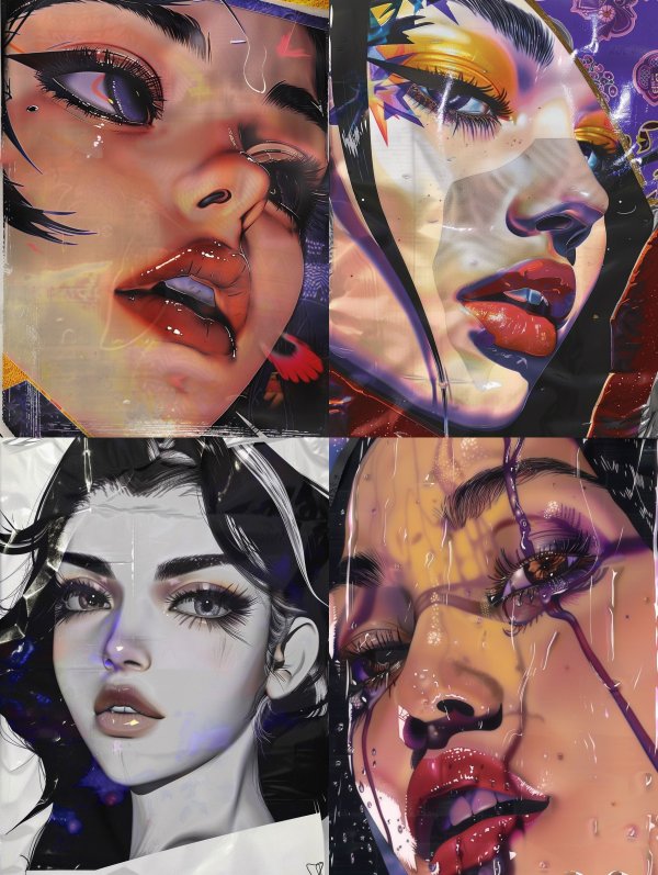 Cybernetic Gloss Neon Portrait