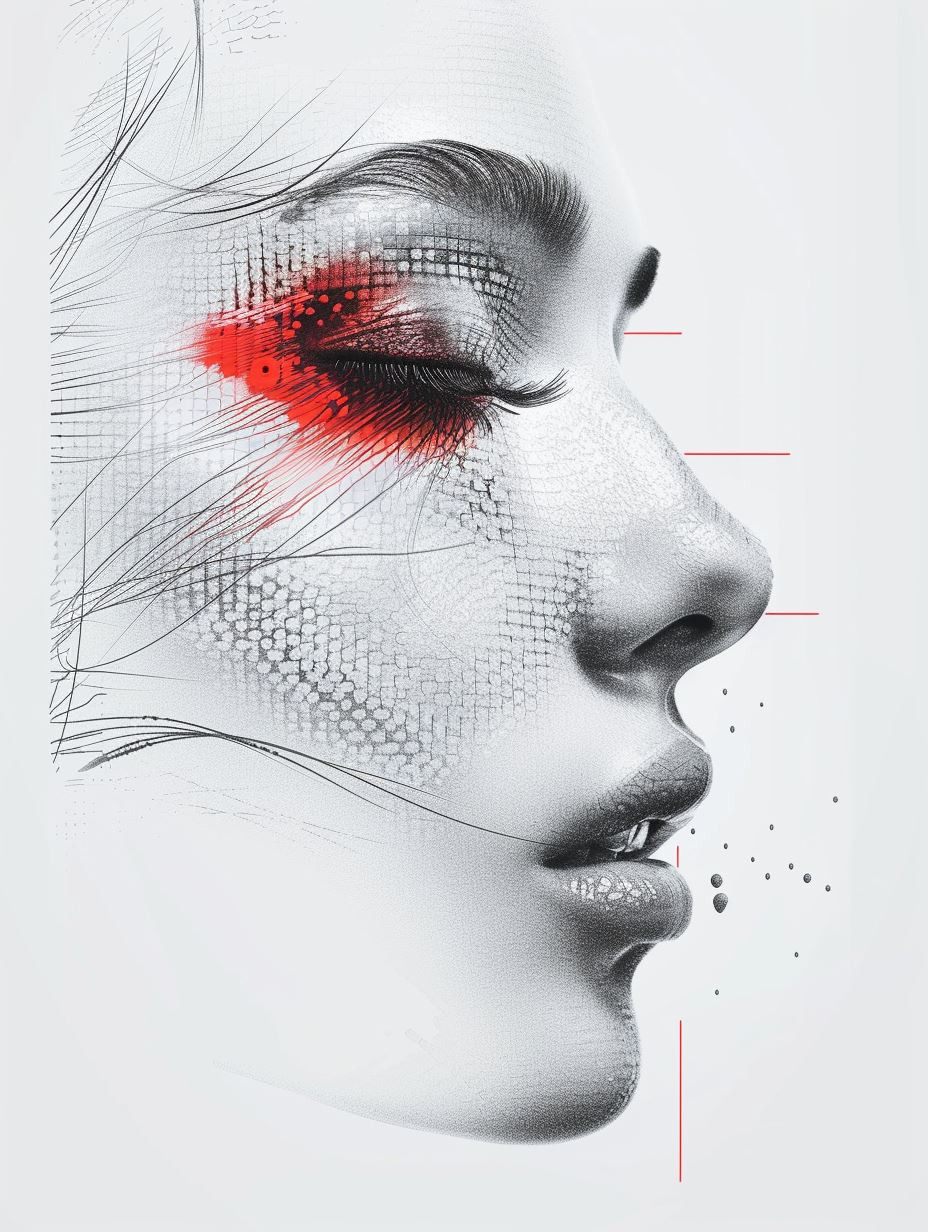 Crimson Echoes in Monochrome - Image 1