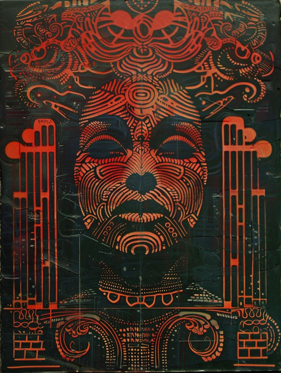 Digital Soul in Crimson Glitch - Image 2
