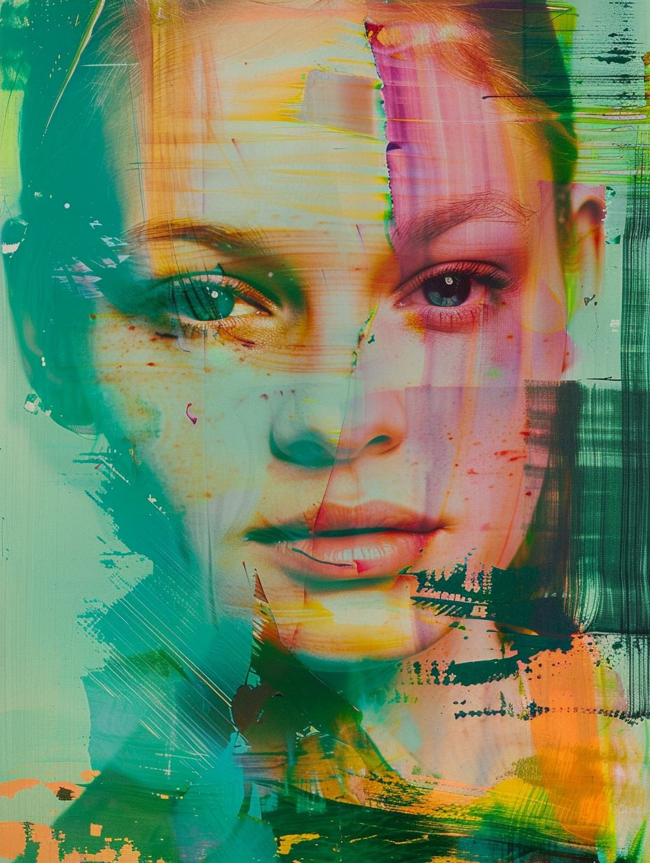 Abstract Neon Glitch Portraiture - Image 4