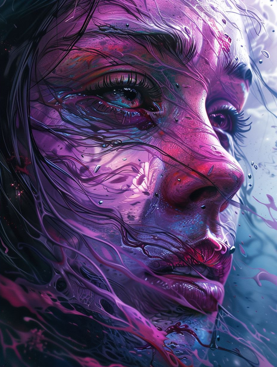Neon Ethereal Cybernetic Portraits - Image 2