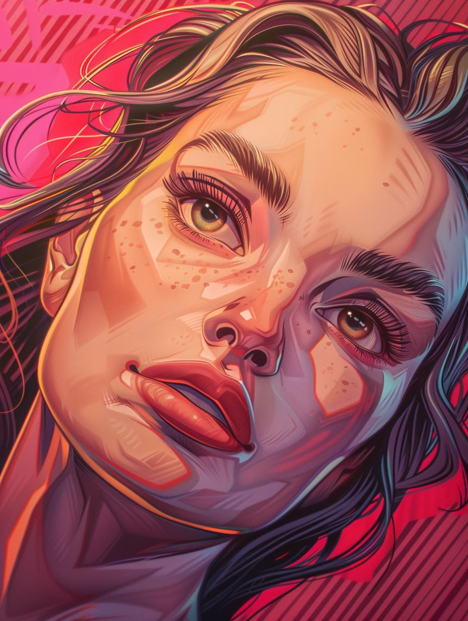 Neon Dreams: Digital Portrait Quartet - Image 3