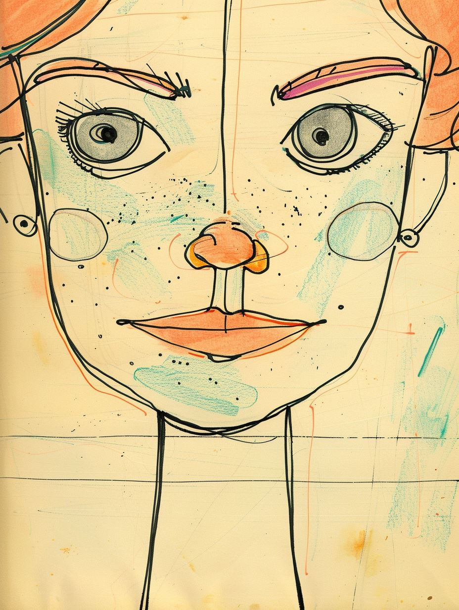 Experimental Portrait Sketch Studies - Image 2