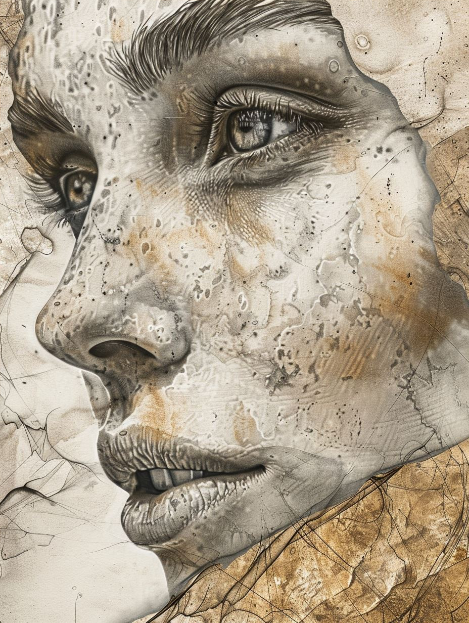 Fragmented Stone Portrait Study - Image 4