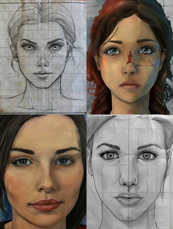From Sketch to Digital Portrait