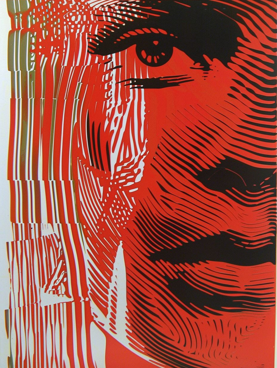 Crimson Lines: A Study of Four Faces - Image 3