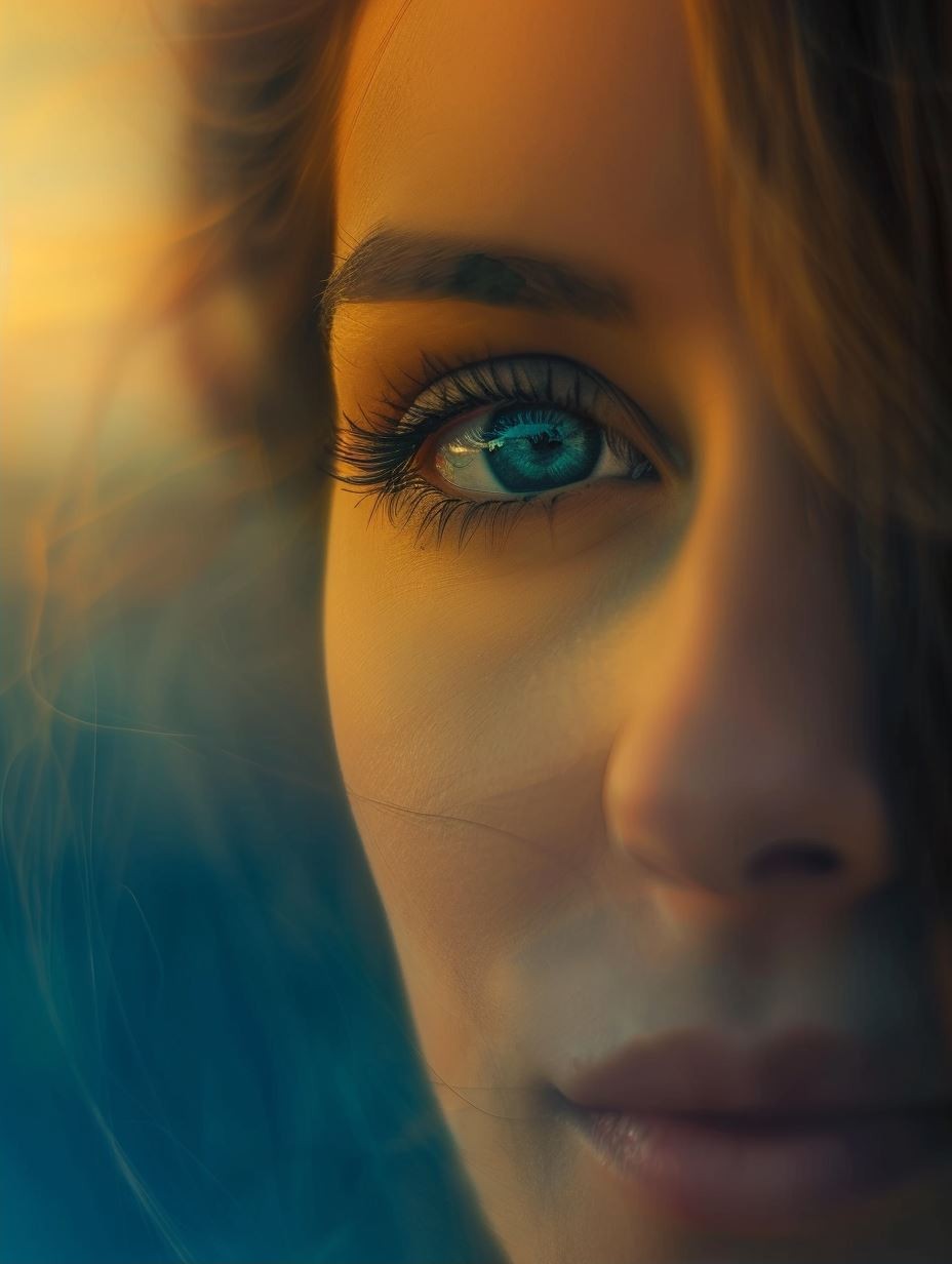 Golden Hour Serenity Portrait - Image 2