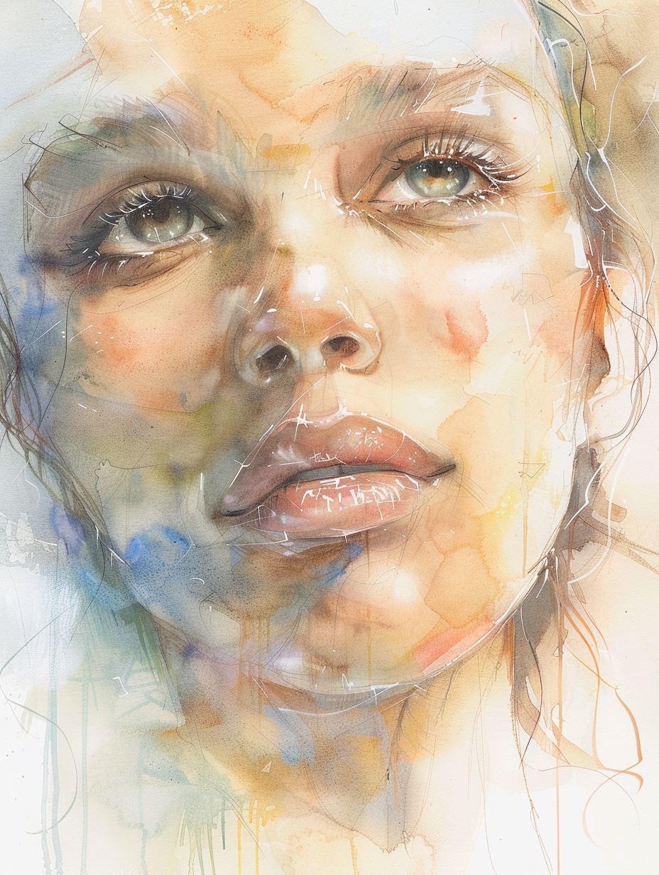 Ethereal Whispers in Watercolor - Image 1