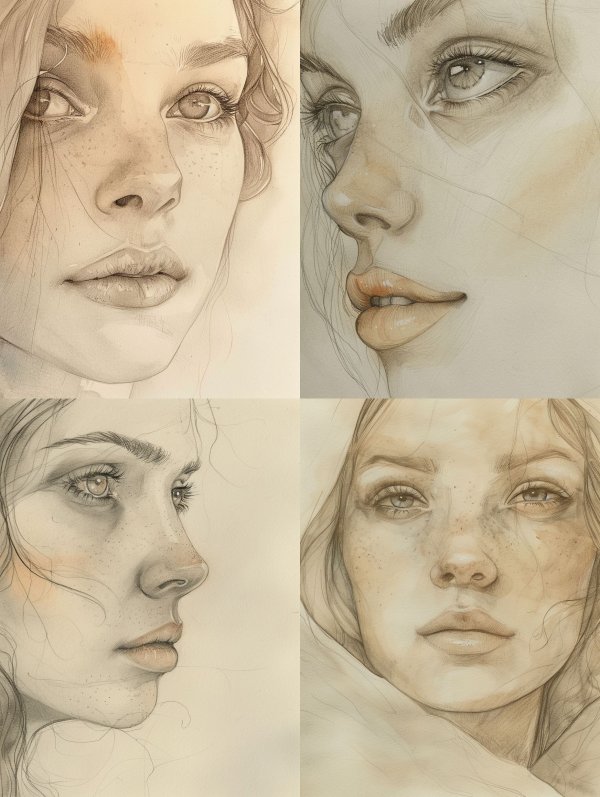 Ethereal Gaze: A Study in Pencil