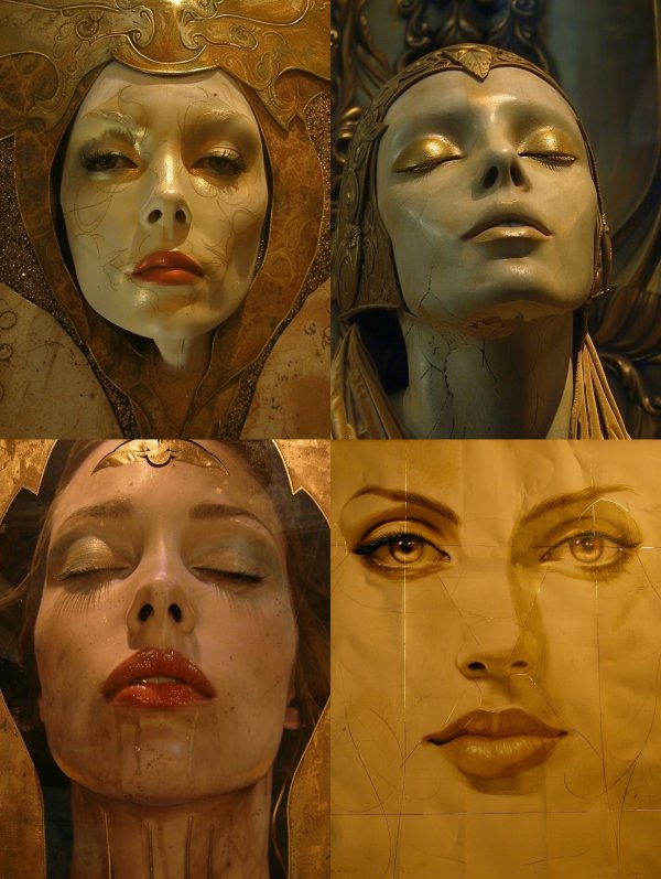 Ethereal Gilded Divine Portraits