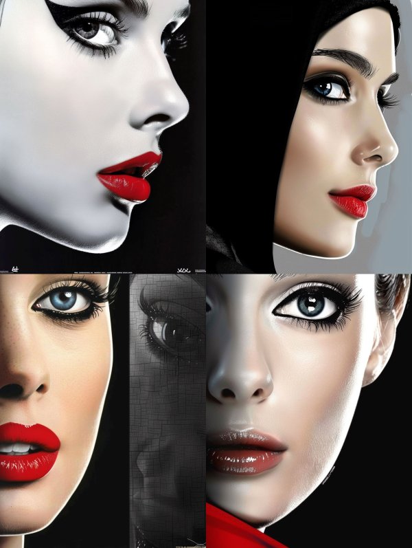 Dramatic High Contrast Beauty Portraits