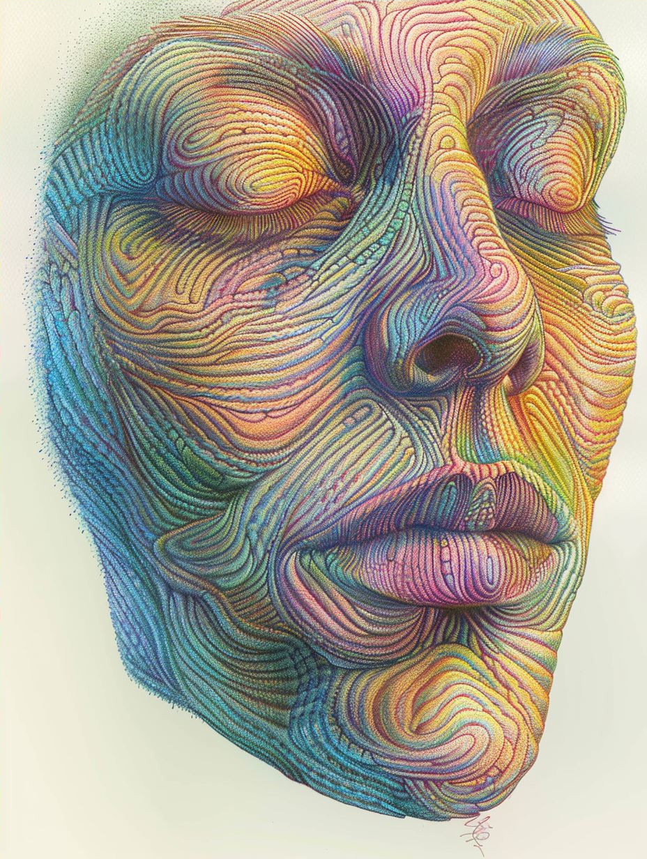 Prismatic Serpent Skin Portrait - Image 4
