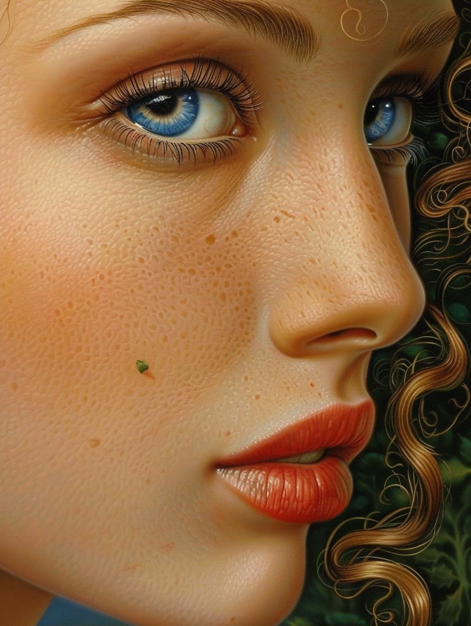 Ethereal Gaze of Freckled Innocence - Image 2