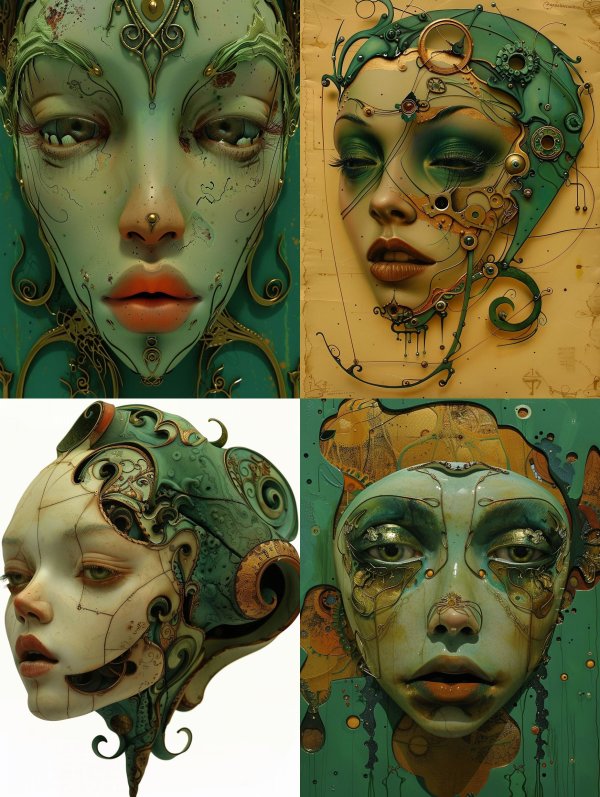 Surreal Ethereal Biomechanical Portraits