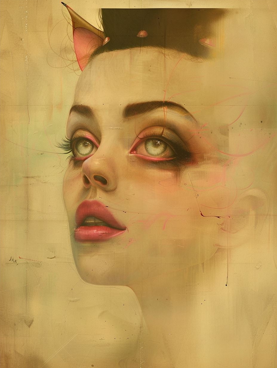 Weathered Ethereal Portrait Study - Image 4