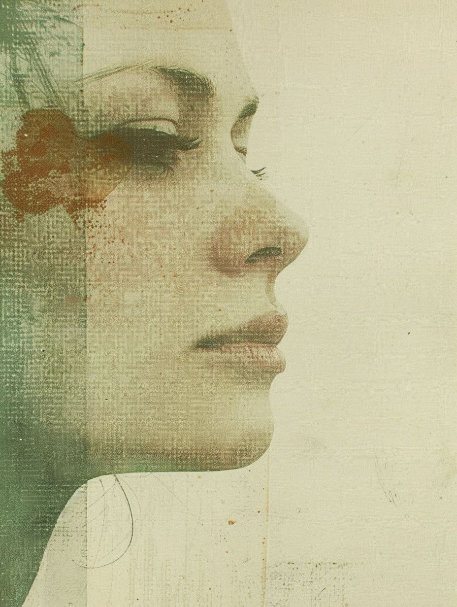 Vintage Textured Ethereal Portrait - Image 1