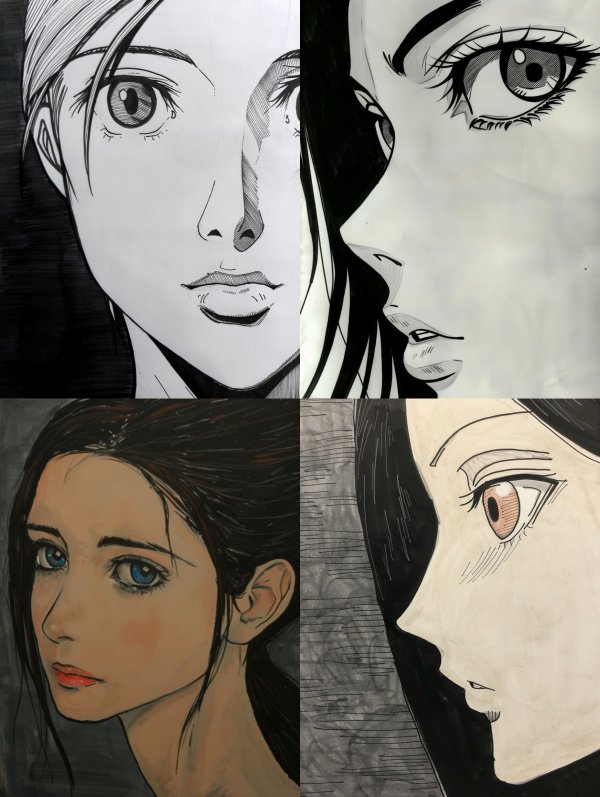 Anime Style Portrait Art Studies