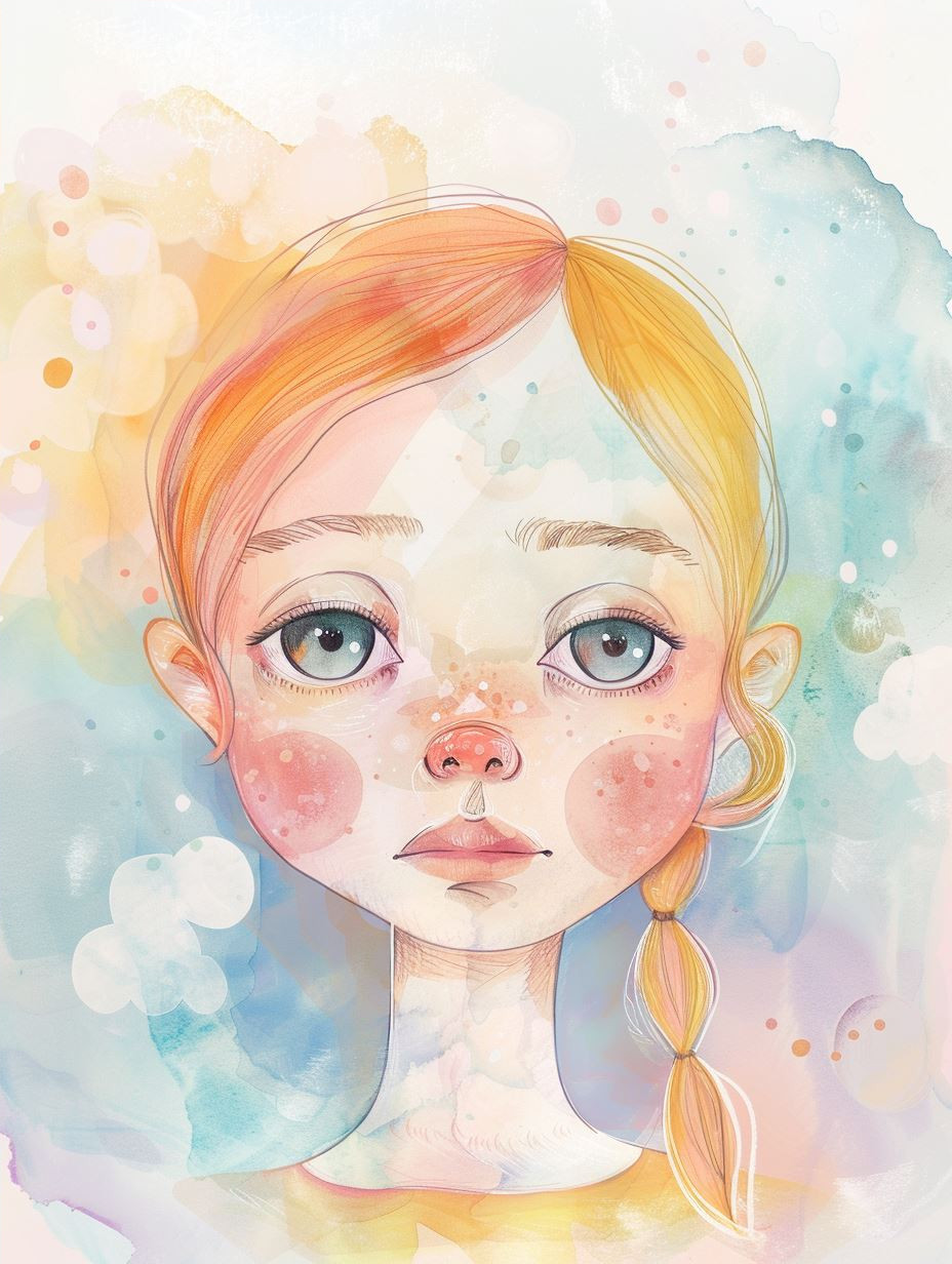 Dreamy Watercolor Portraits of Ethereal Girls - Image 4