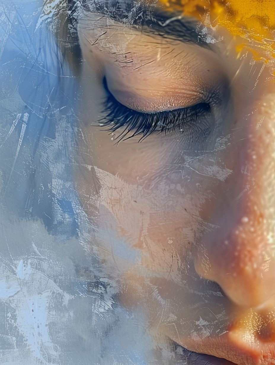 Frozen Gaze in Crystal Ice - Image 1