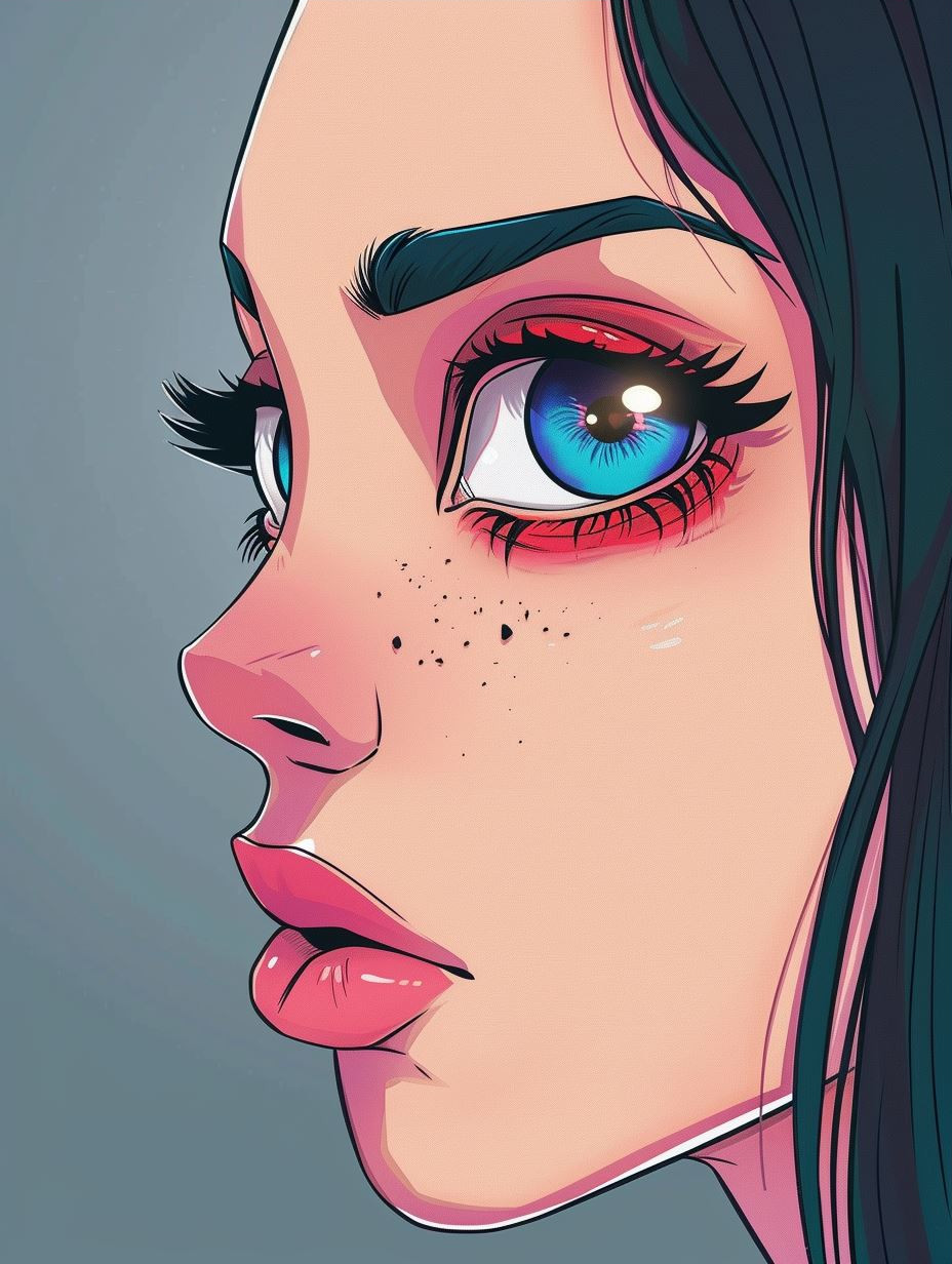 Melancholy Neon Digital Portrait - Image 3
