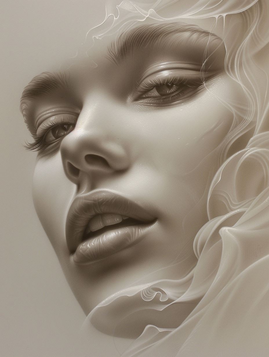 Ethereal Sepia Portrait Study - Image 2